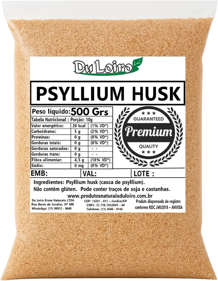 PSYLLIUM HUSK FIBRA (100% NATURAL) 500g - PSILLIUM