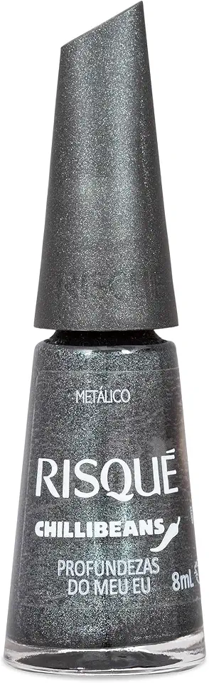 Esmalte Cinza Risqué & Chilli Beans Profundezas do Meu Eu Metálico 8ml