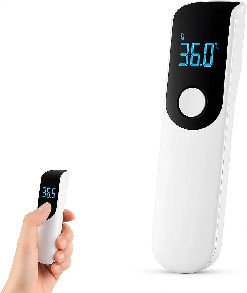 Termômetro Infravermelho Digital Sem Contato – Medição Rápida e Precisa da Temperatura Corporal e de Objetos, Display LED, ℃/℉, Ideal para Bebês, Adultos e Uso Doméstico