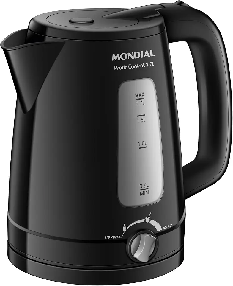 MONDIAL Chaleira Elétrica Pratic Control 1,7L, Preto, 1850W, 220V - CE-17-BC