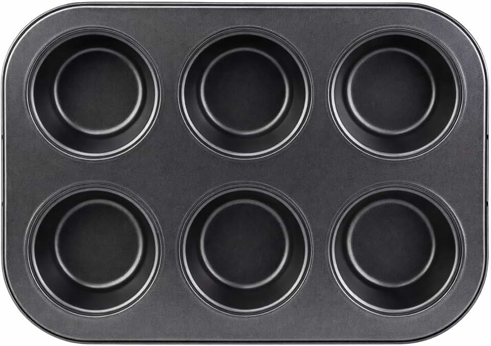 Forma Antiaderente Multiuso para Cupcakes, Muffins e Petit Gateau – 6 Cavidades