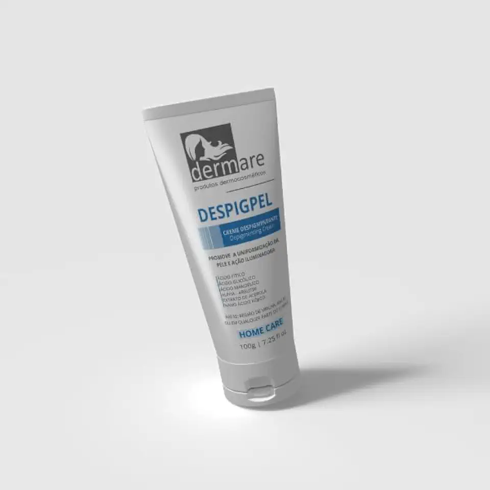 DERMARE Despigpel 100g | Clareador de Manchas, Virilhas e Axilas | Alpha-Arbutin, Ácido Kójico, Mandélico e Glicólico | Uniformiza o Tom e Ilumina a Pele