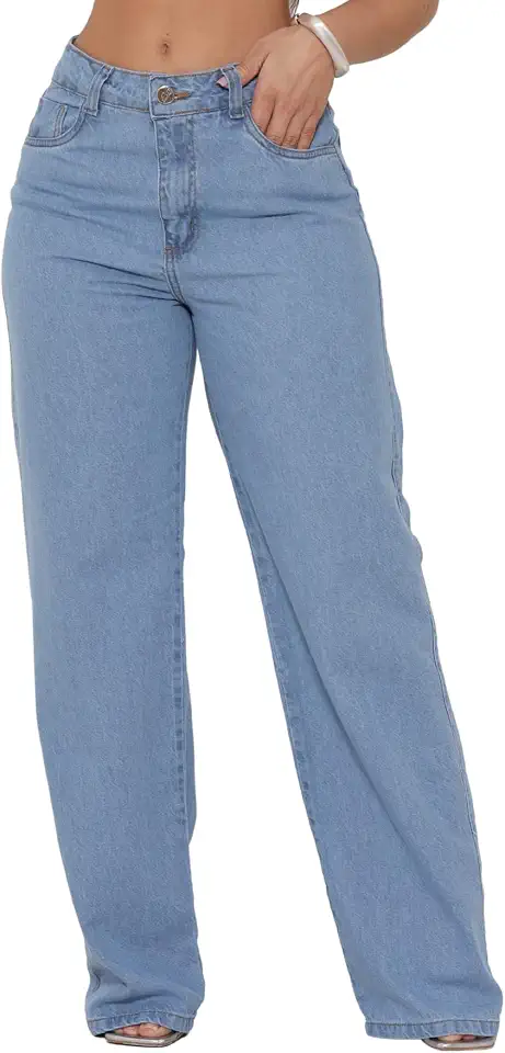 Calça Wide Leg Pantalona 100% Algodão Premium