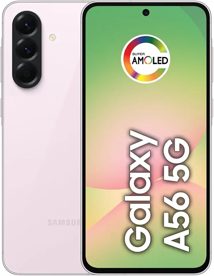 Smartphone Samsung Galaxy A56 5G 256GB, 8GB RAM, Câmera 50MP, IP67, Super AMOLED 6.7", Recursos AI, Rosa