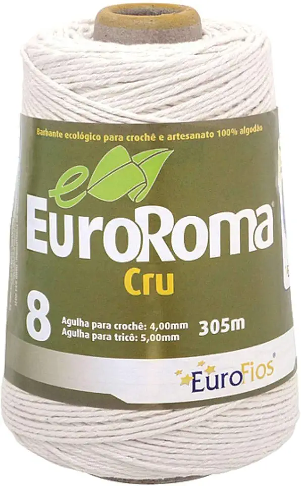 Euroroma E700.8.100, Barbante Cru 4/8 Fios Rolo, Multicolor