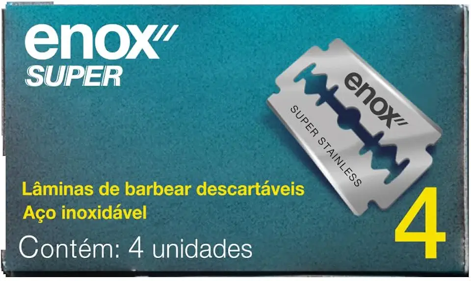 ENOX LÂMINA DE BARBEAR DUPLO FIO ENOX SUPER (4 UNID)