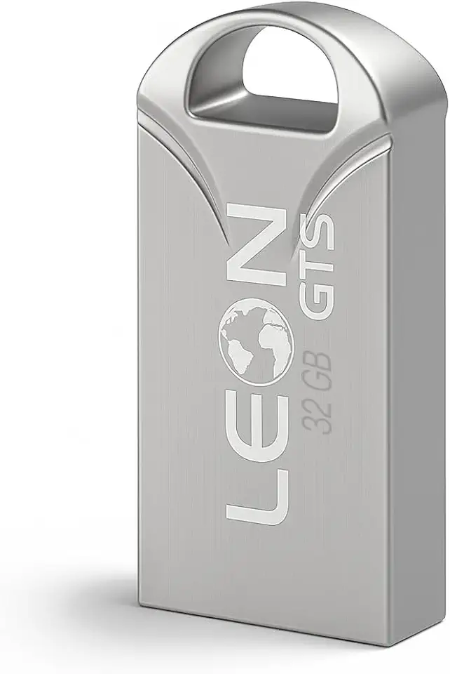 Pendrive 32GB USB 2.0 Metálico - Compacto Portátil Armazenamento Seguro Alta Velocidade Transferência de Dados Plug Play para PC Notebook Rápida Leve Resistente Prateado Chaveiro Sem Tampa (32GB)
