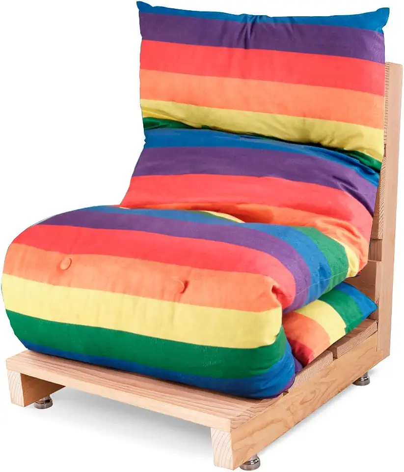 Futon Dobravel De Espuma Solteiro Suede Colorido - BF Colchões