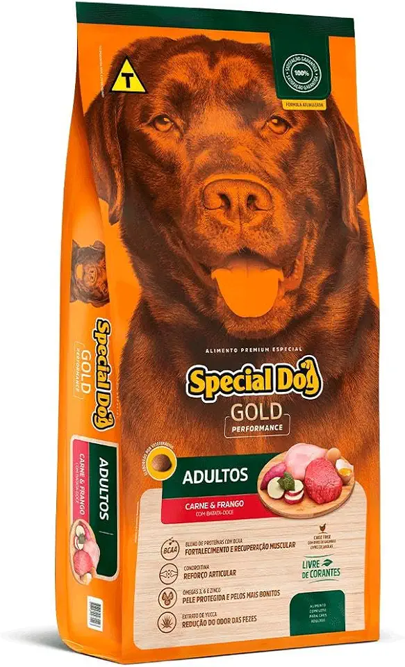 Special Dog - Ração Gold Premium Adultos Sabor Frango e Carne 20 kg