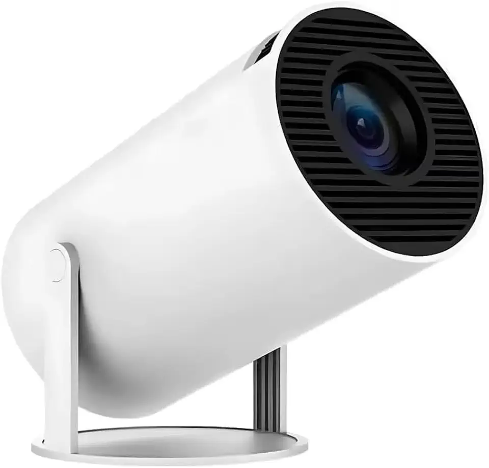 Projetor HY300 Smart Mini Portátil Android WiFi Bluetooth 4K Suporte Full HD 1080p Cinema em Casa 130” Espelhamento Celular HDMI USB Auto Keystone LED 50.000h Home Theater Compacto