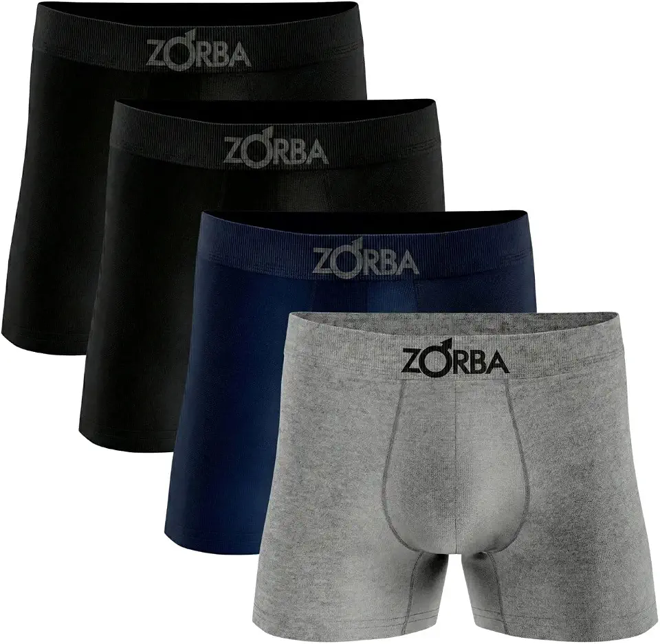 Kit 4 Cuecas Boxer Zorba Algodão Sem Costura Toque Fresco Max Fresh Masculina