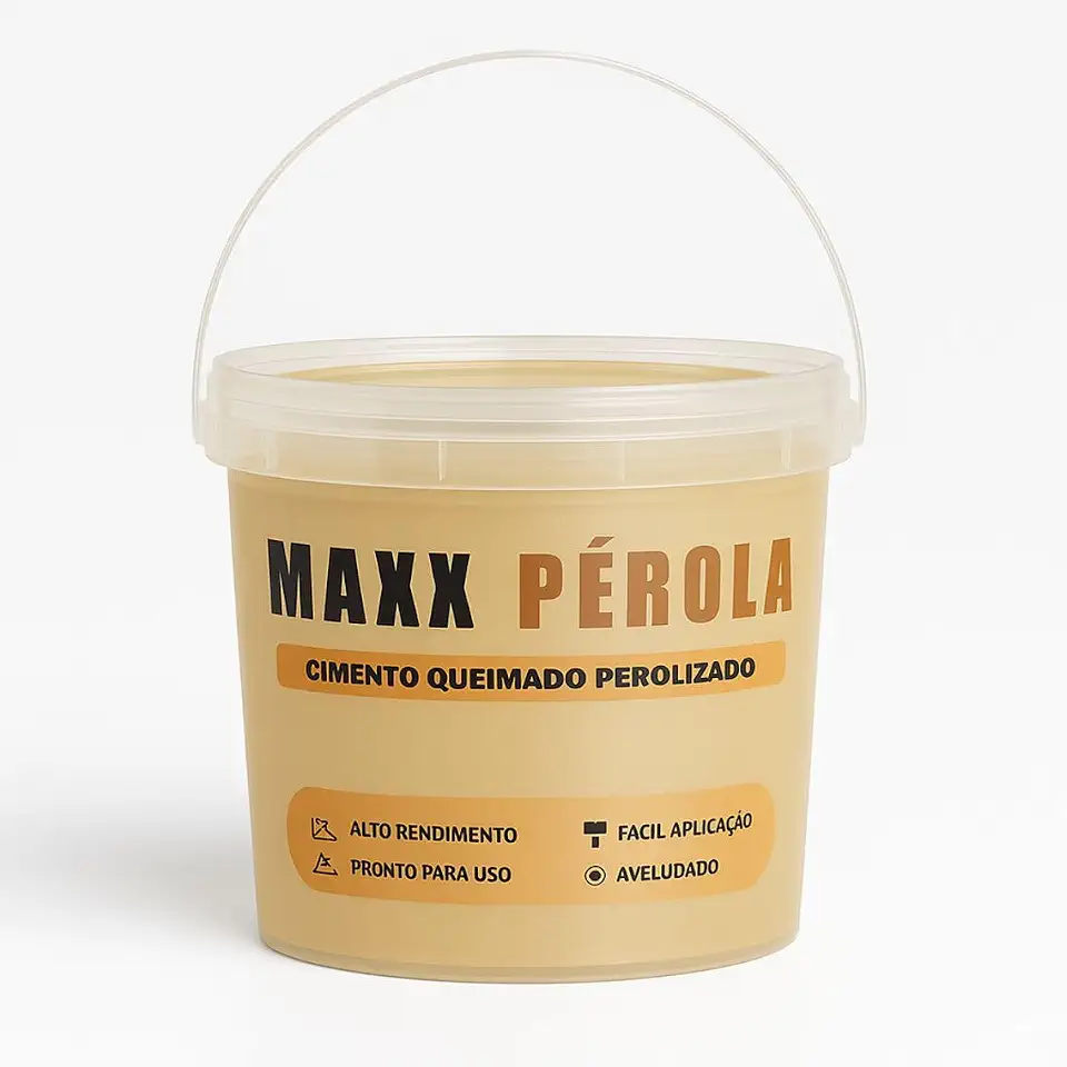 Efeito Cimento Queimado Perolizado 2Kg Massa Efeito Aveludado (Bege)