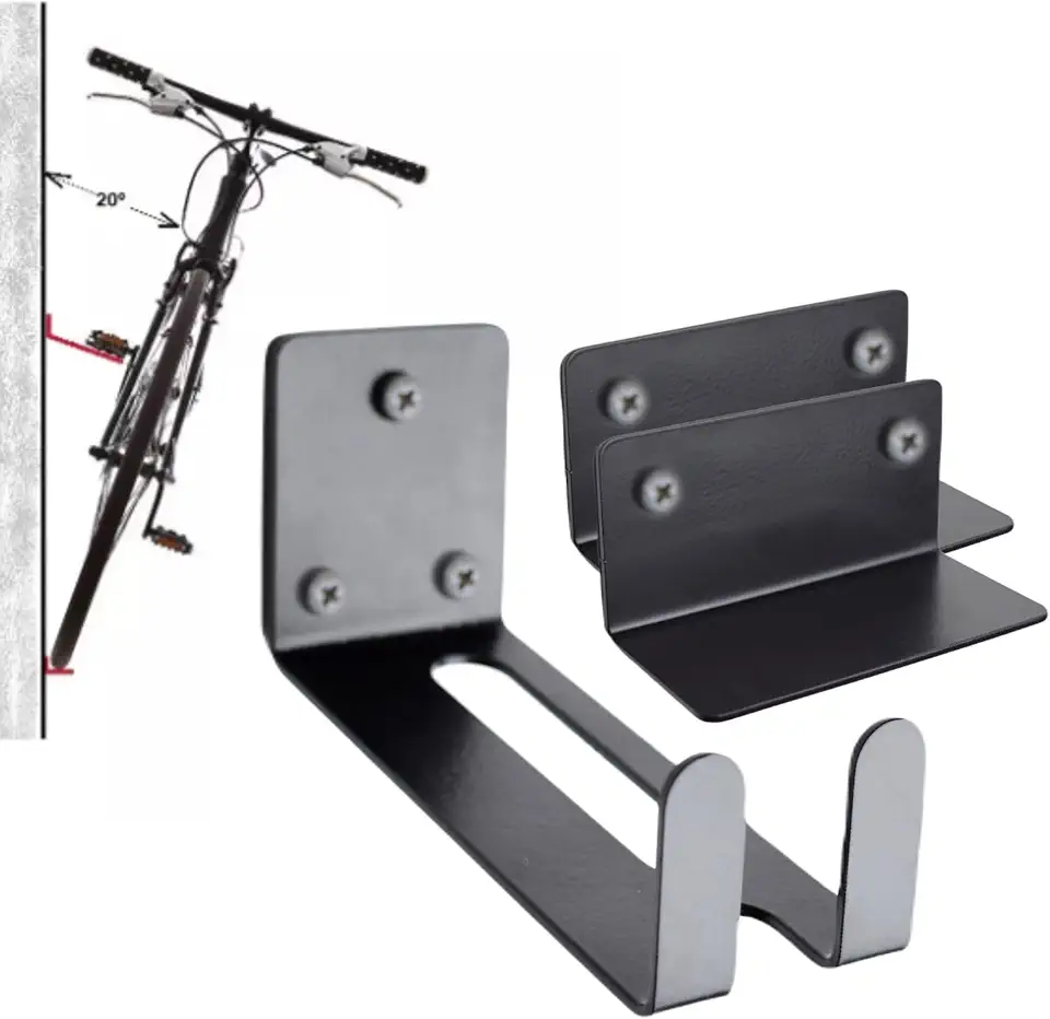 Suporte de Bicicleta Parede Universal Horizontal Encaixe de segurança para Cadeado