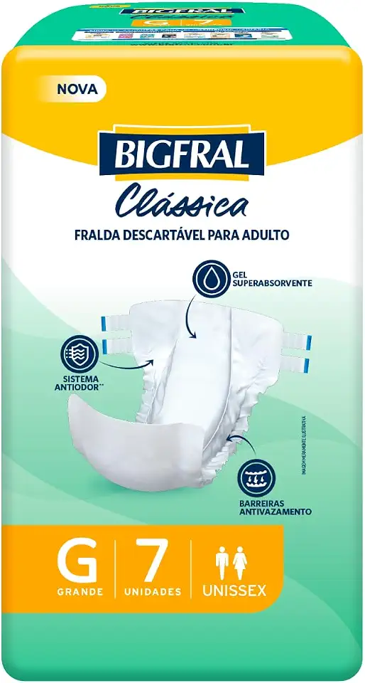 Fralda Adulto Bigfral Clássica G 7 Unidades