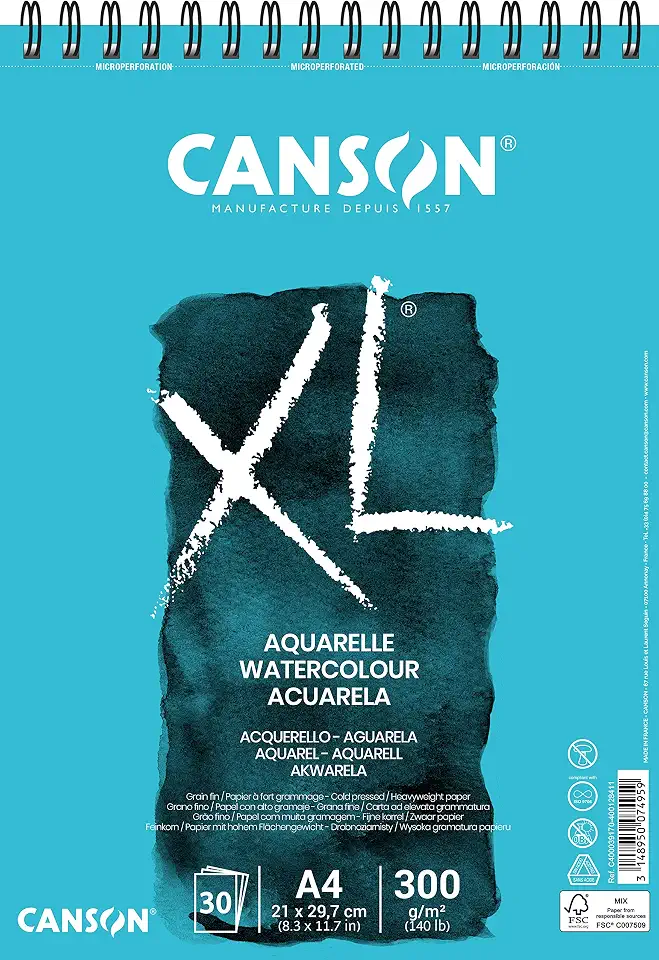 CADERNO CANSON A4 300G XL AQUARELLE 60039170