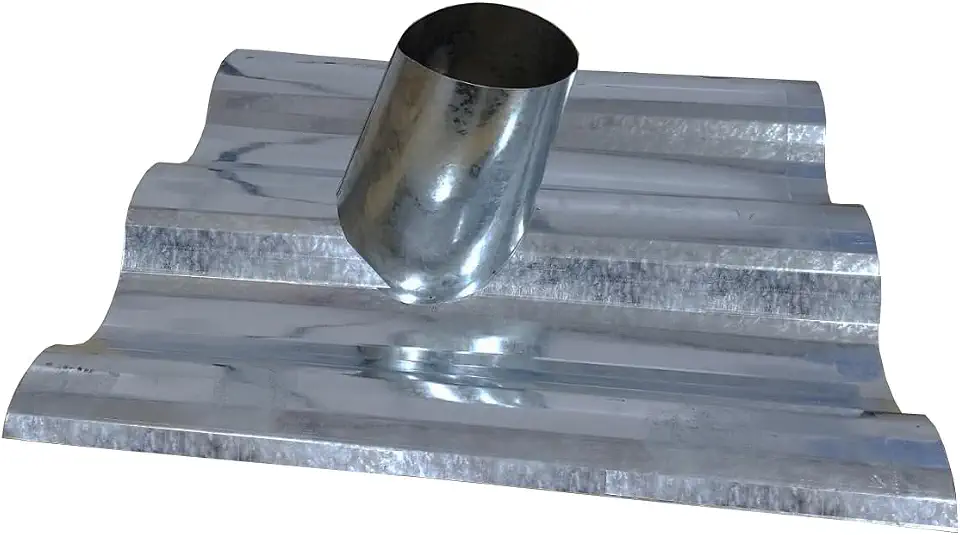 Telha Ondulada Chaminé Galvanizada 6mm x 110 a 130mm - Volpato