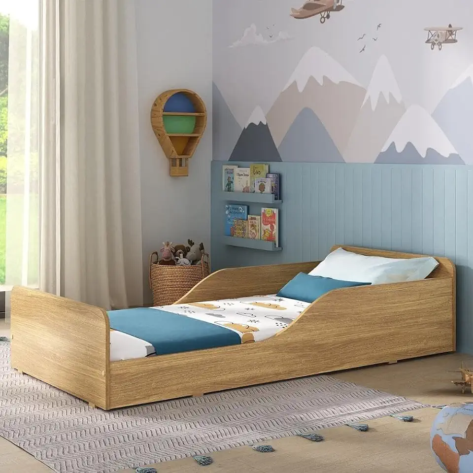 Cama Infantil Montessoriana Melissa Plus com Colchão Incluso 100% MDF Madeirado Multimóveis MP2958 – Segurança, Conforto e Design Moderno