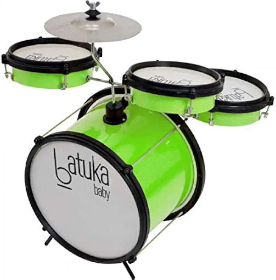 Bateria Baby Verde Citrico - Bumbo 10", Tom E Caixa 06" Corpo De Abs