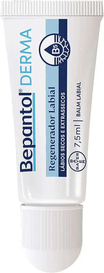 Bepantol Derma Regenerador Labial Diário, Hidratante para Lábios Secos e Extrassecos, 7,5ml