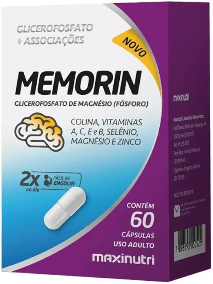 Memorin (Fósforo + Vitaminas) - 60 Cáps, Maxinutri