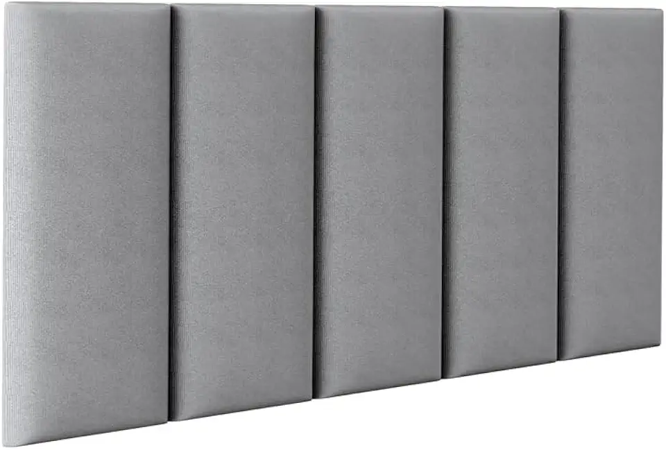 Kit Cabeceira Modulada Estofada Cama Solteiro Casal Queen King - Varios Tamanhos (Cinza, Solteiro)