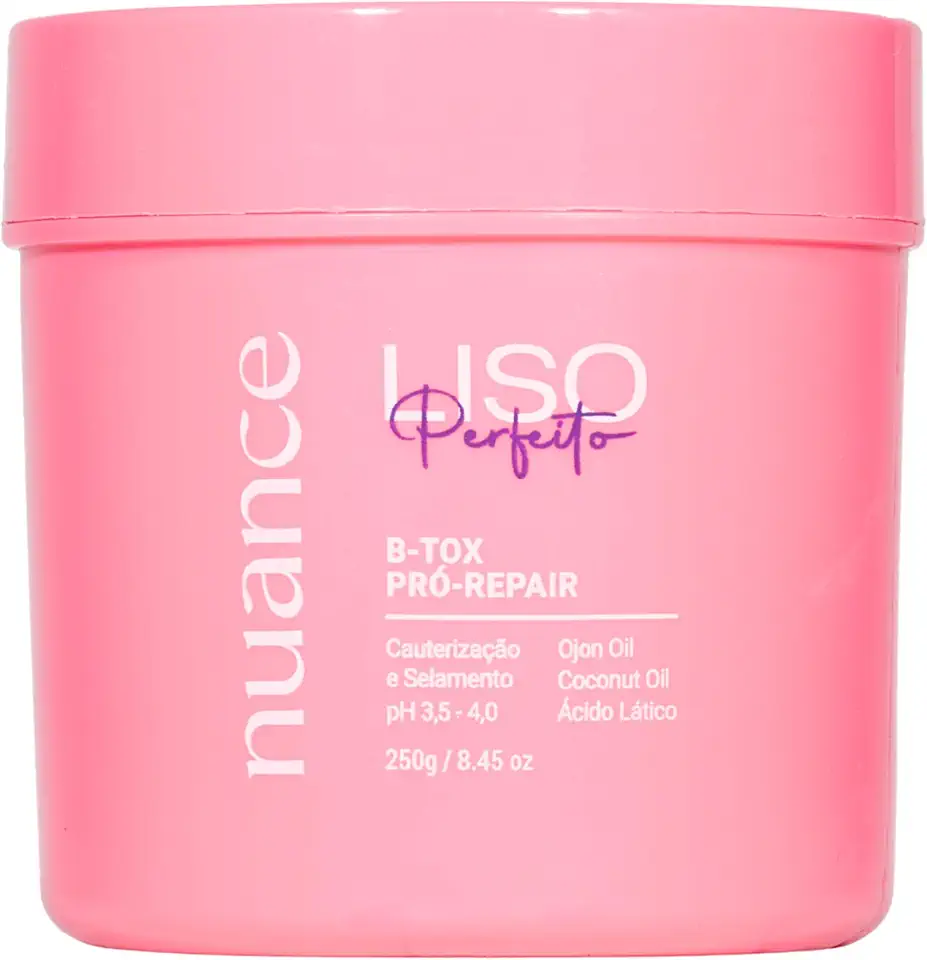 Nuance, Máscara B-Tox, pró-repair, liso perfeito, 250g