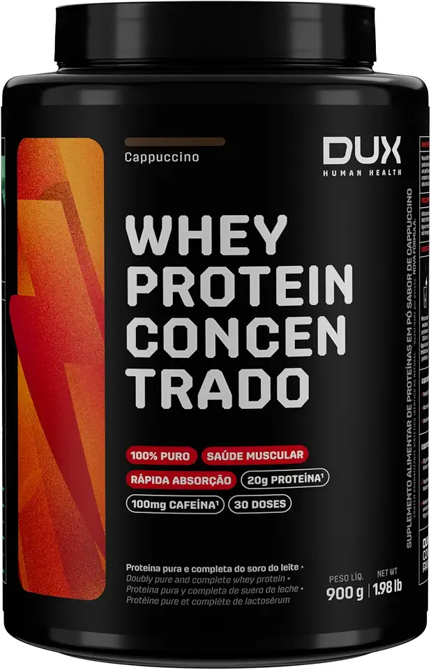 Whey Protein Concentrado Pote (900g) - Sabor Capuccino
