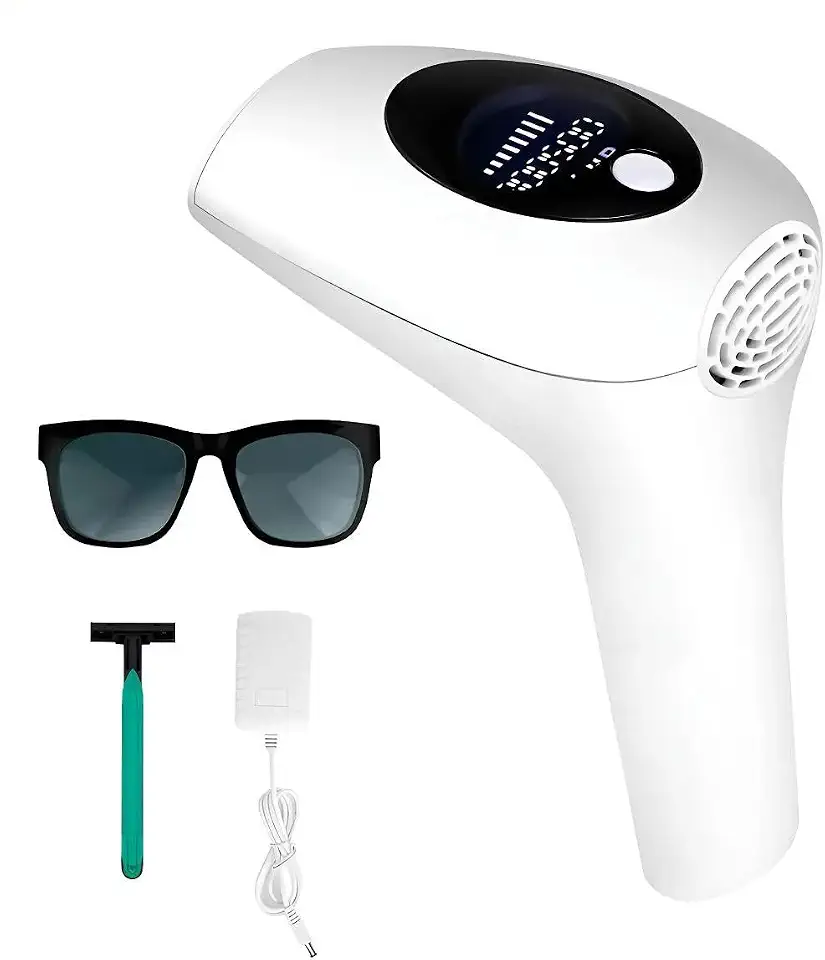 Depilador a Laser IPL Profissional 900.000 Disparos – Removedor de Pelos com 8 Níveis de Energia, Luz Pulsada Intensa, Bivolt 110V/220V