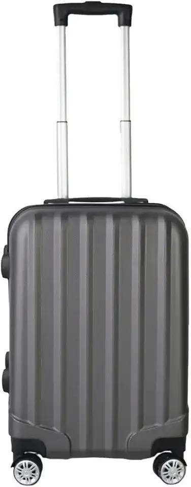 Mala de Viagem de Bordo Silent Noronha 10kg - Padrão ANAC | Rígida em ABS | 4 Rodas Duplas 360° | Cadeado Numérico Integrado | Leve e Resistente (Cinza Escuro)