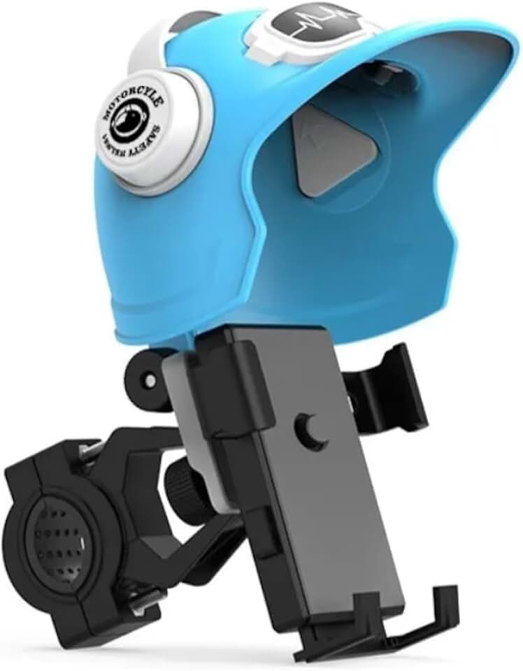 Suporte de Celular Para Guidão de Moto ou Bike Proteção Contra Sol e Chuva Ótimo para Motoboys-IT (Azul)