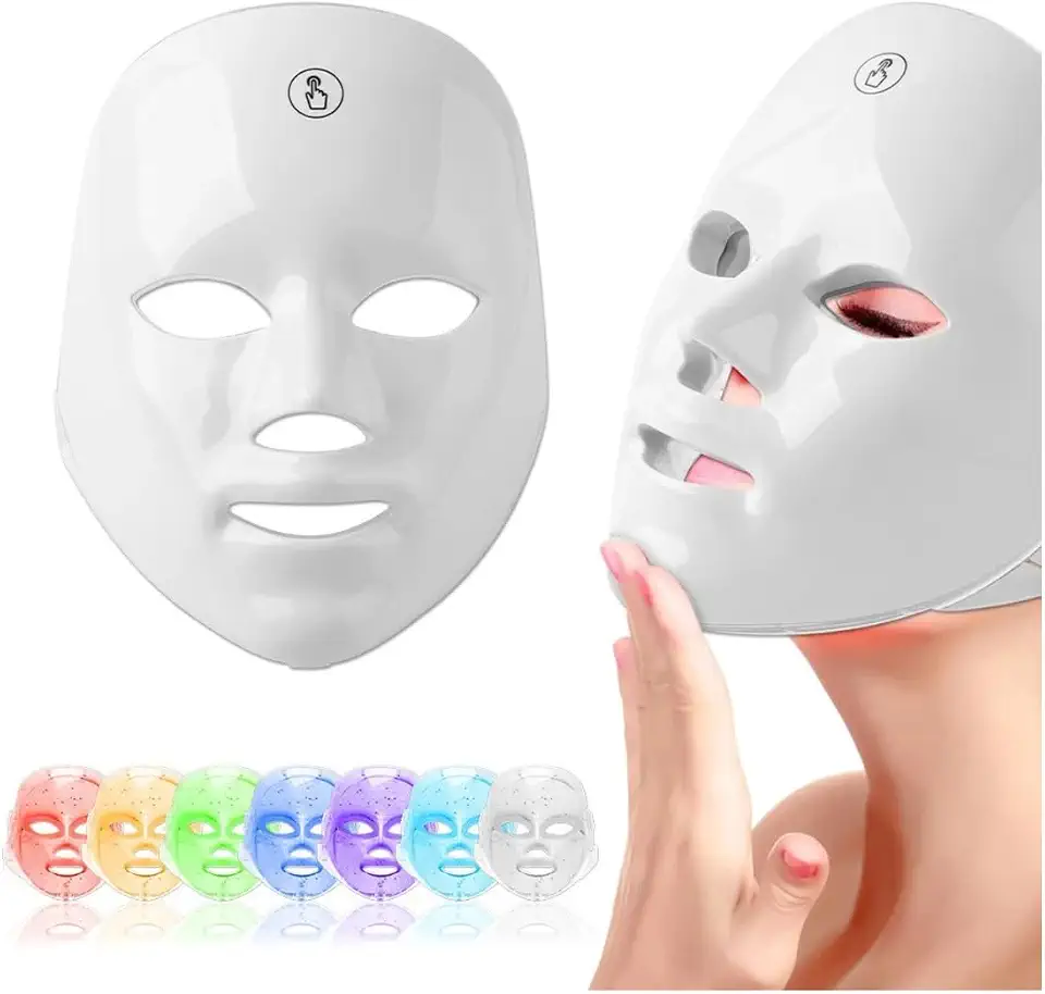 Máscara LED Facial 7 Cores Recarregável: A Inovação que Transforma Sua Pele com Fototerapia Profissional
