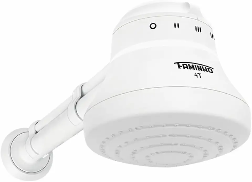 CHUVEIRO ELÉTRICO - DUCHA FAMINHO 4T COM CANO DE 30CM BRANCO 220V 4.400W – FAME