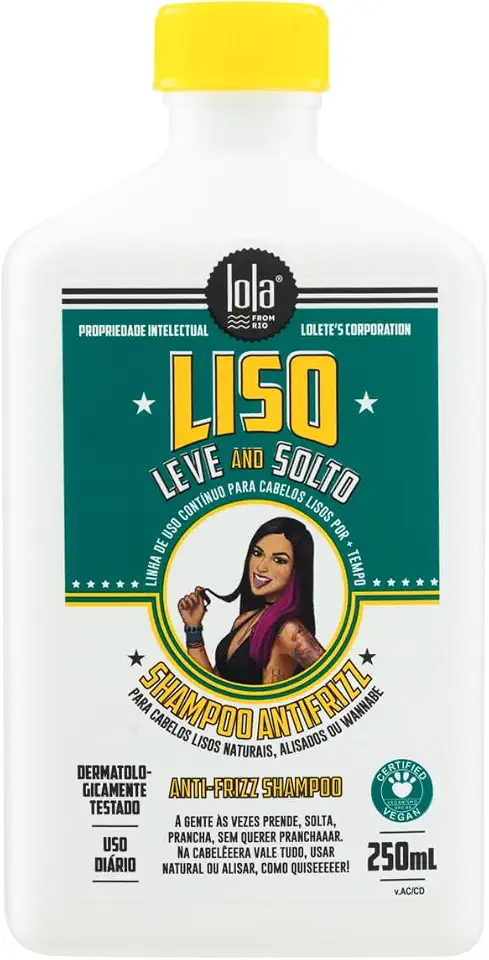 Liso Leve e Solto Shampoo 250ml , Lola Cosmetics