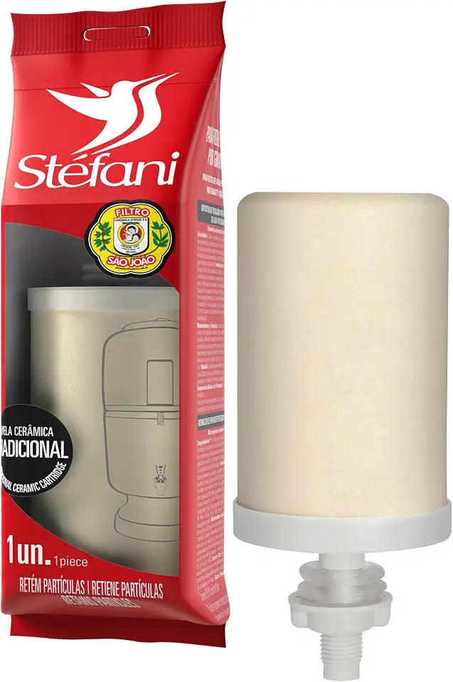 Vela Filtrante Cerâmica para Filtro de Barro, Material Cerâmico Microporoso, Sem Produtos Químicos