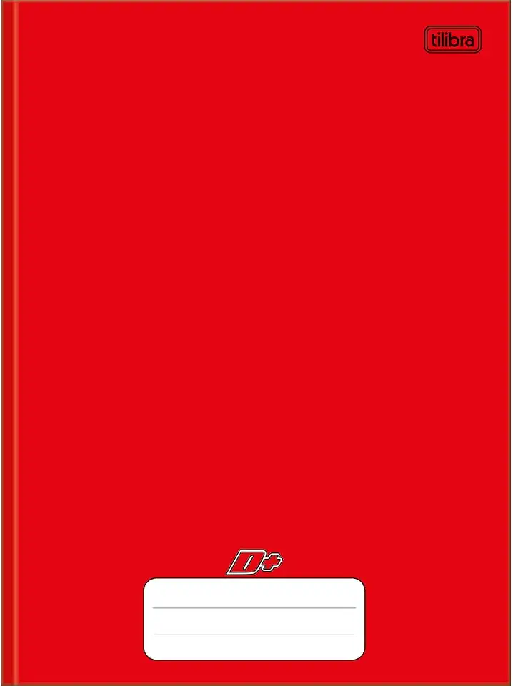 Tilibra - Caderno Brochura Capa Dura Universitário, D+, 48 Folhas, Vermelho