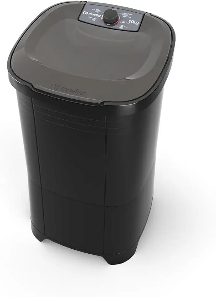 Mueller Máquina de Lavar Roupa Semiautomática Tanquinho 10 kg Preto 220V MLT10