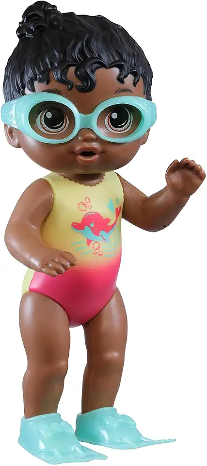 Baby Alive, Boneca, Sunny Swimmer - Cabelos Pretos, Acessórios Inclusos, 25 cm - A partir de 3 Anos