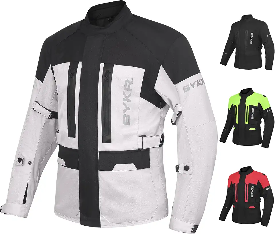 BYKR Jaqueta de motocicleta Adventure Touring para homens e mulheres Enduro Biker Textile Riding Gear CE Armored