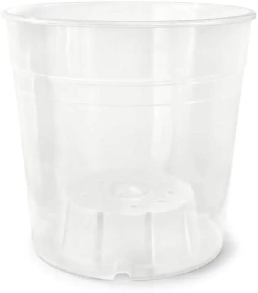 Vaso Plástico Pote 12 orquídea Transparente