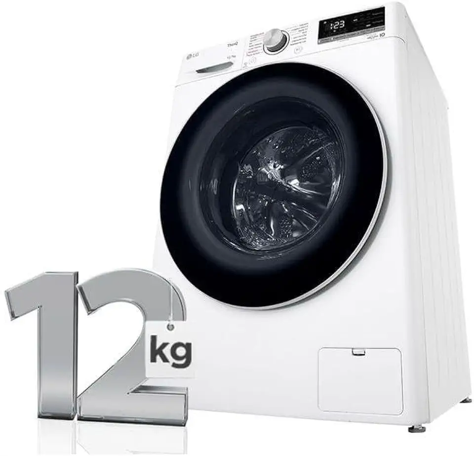 Lava e Seca LG 12kg Smart VC4 CV5012WC4 com Inteligência Artificial Água Quente e Fria Branca