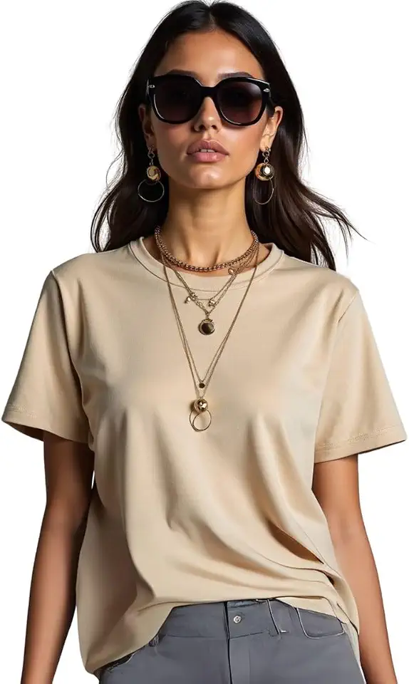 Camiseta Básica Feminina GuGi Lisa Sem Estampa 100% Algodão Premium