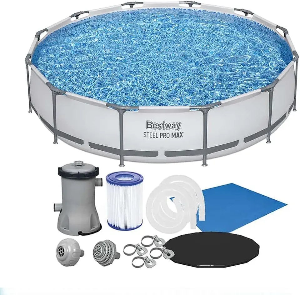 Piscina Estrutural 6473 Litros + Bomba Filtrante 220V + Capa + Forro Bestway