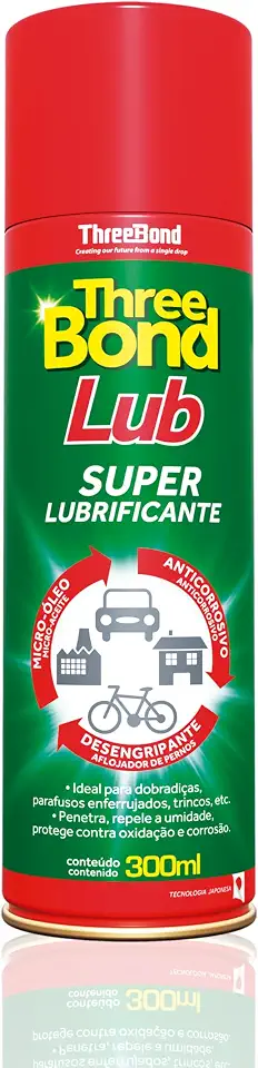 Desengripante Lubrificante ThreeBond LUB 300ml | Spray Multifuncional Anticorrosivo | Desengripa, Lubrifica e Protege | Alta Penetração