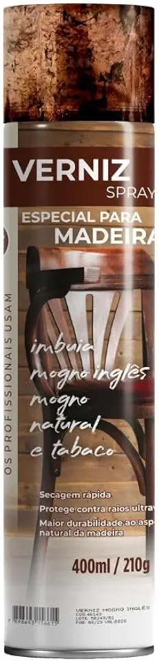 VERNIZ PARA MADEIRA MOGNO INGLÊS 210G/400ML