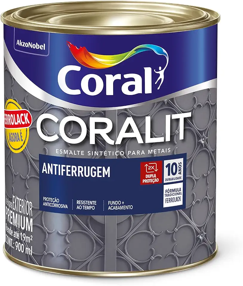 CORALIT ANTIFERRUGEM PRETO 900ML - CORAL