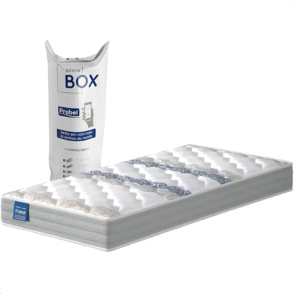 Colchão Solteiro Probel In Box A Vácuo D33 188x88x14Cm