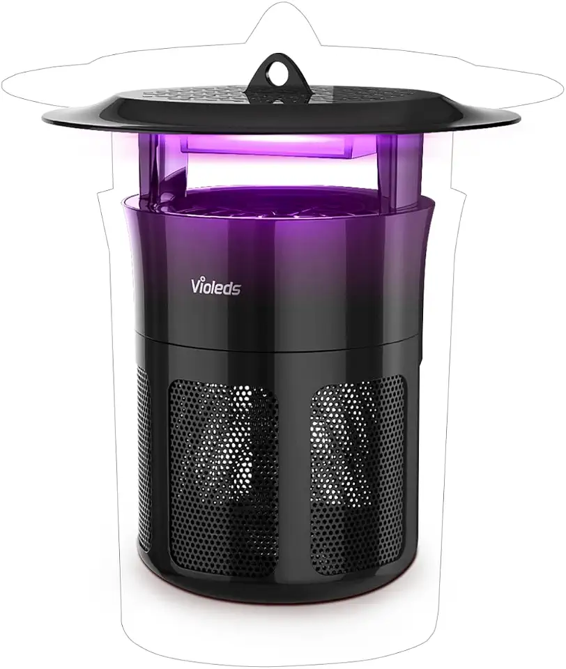 Armadilha eletrônica para mosquitos MOSCLEAN MQHN12, tecnologia UV Violeds, 12x mais eficaz – silenciosa e segura, sem químicos, ideal para ambientes internos e bivolt