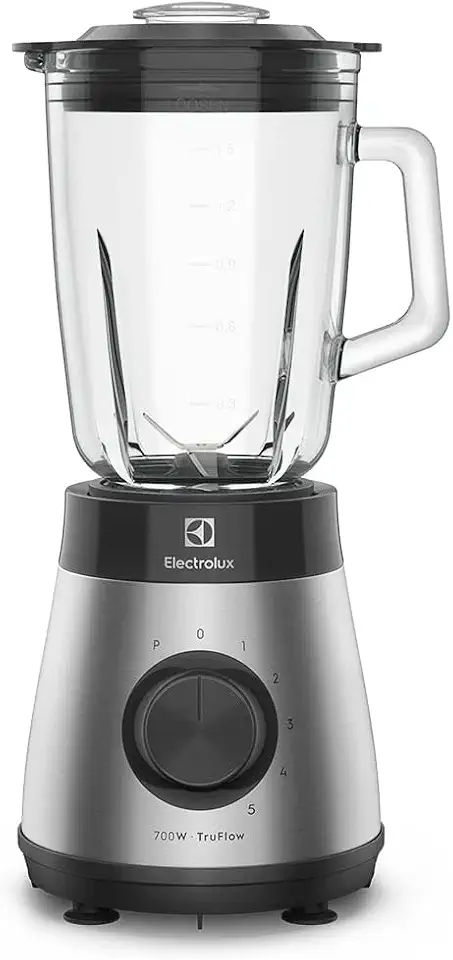 Electrolux Liquidificador inox jarra de vidro resistente capacidade 1,5L 5 velocidades função pulsar 700W EBS30 127v