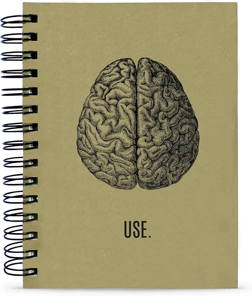Caderno "Use", Miolo Com Citações, 125 Fls. Capa Dura 15x21cm