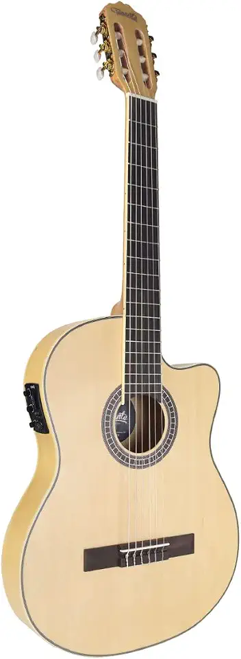 VIOLÃO CLÁSSICO ELETRO-ACUSTICO LORENZZO 39" - SLIM CUTAWAY - NYLON - NATURAL FOSCO - VTLSC1954N – TONANTE
